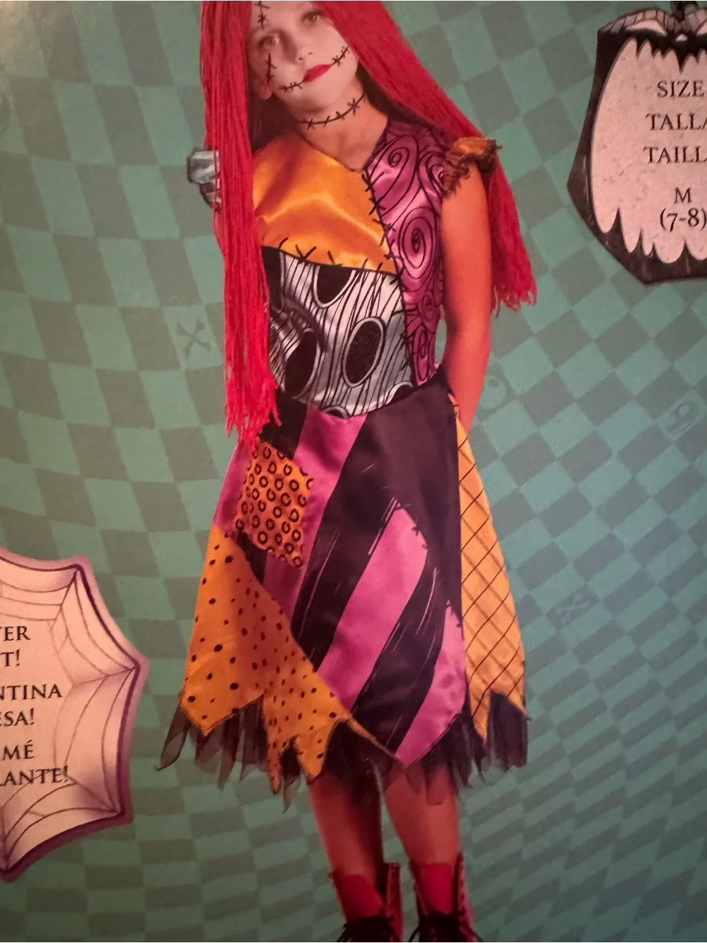 NWT Girl's 7/8 Sally Nightmare Before Xmas Halloween Costume Dress